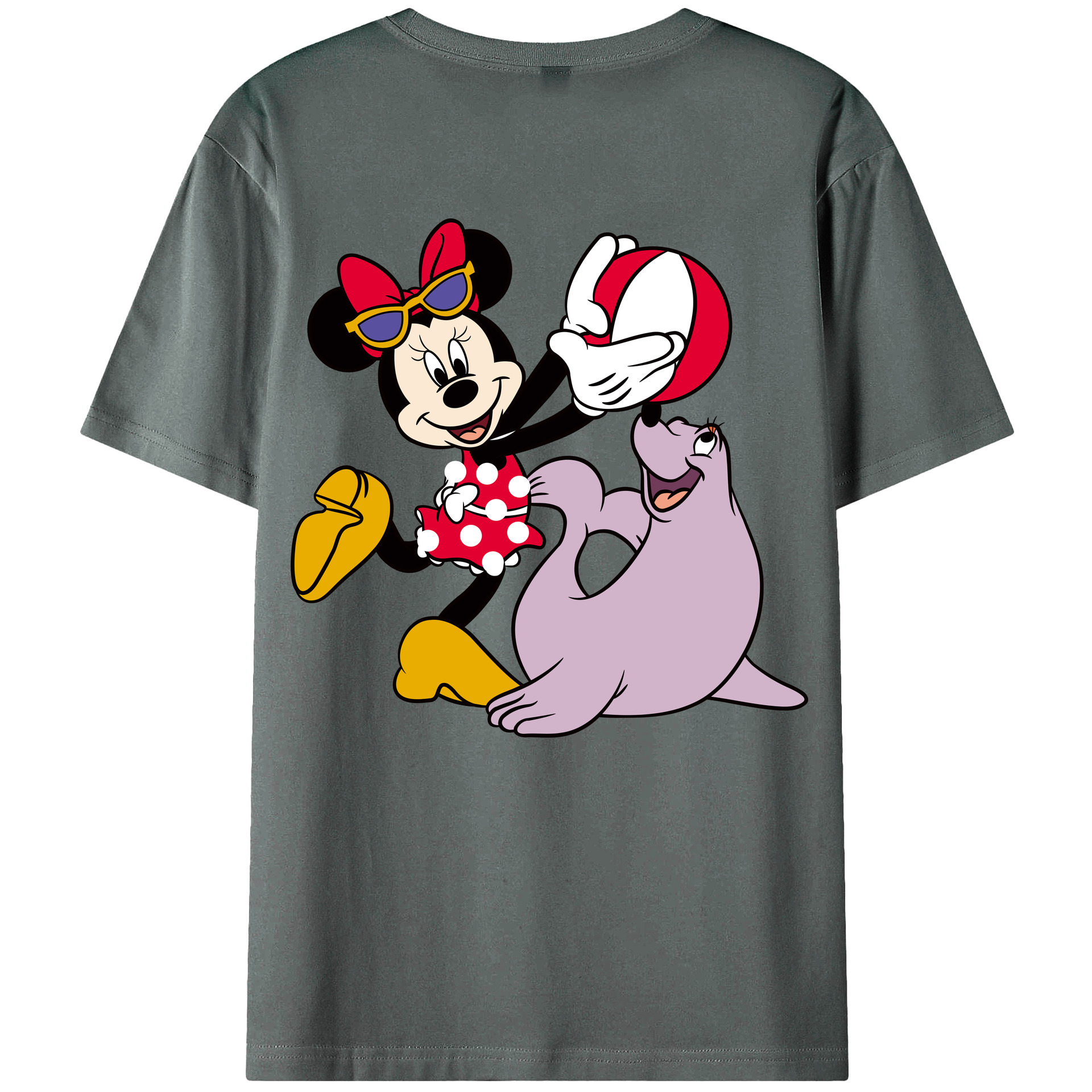 （画像用） ミッキーマウス Mickey Mouse 綿100％半袖Tシャツ（背面プリント）